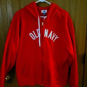 Women's Old Navy Red Zip Up Hoodie XXL